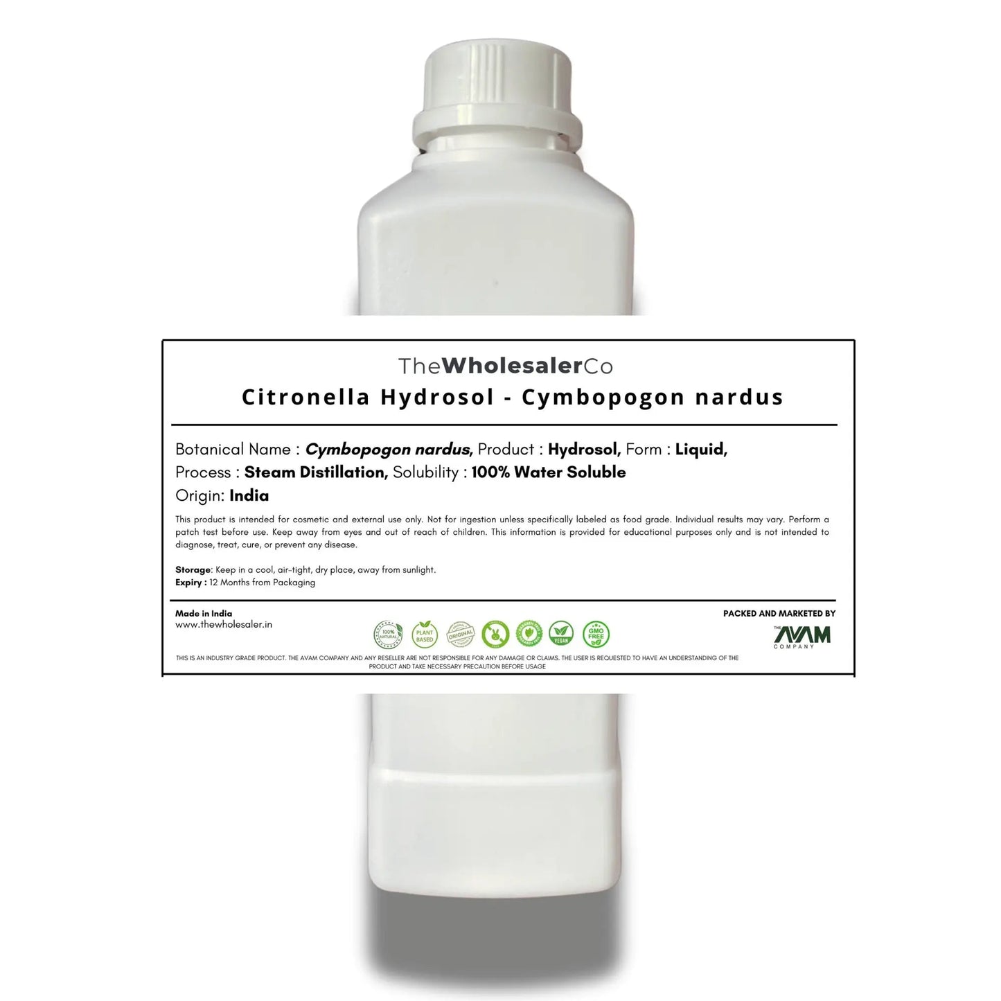 Citronella Hydrosol - Cymbopogon nardus Bulk Supplier@TheWholesaleCo Prices