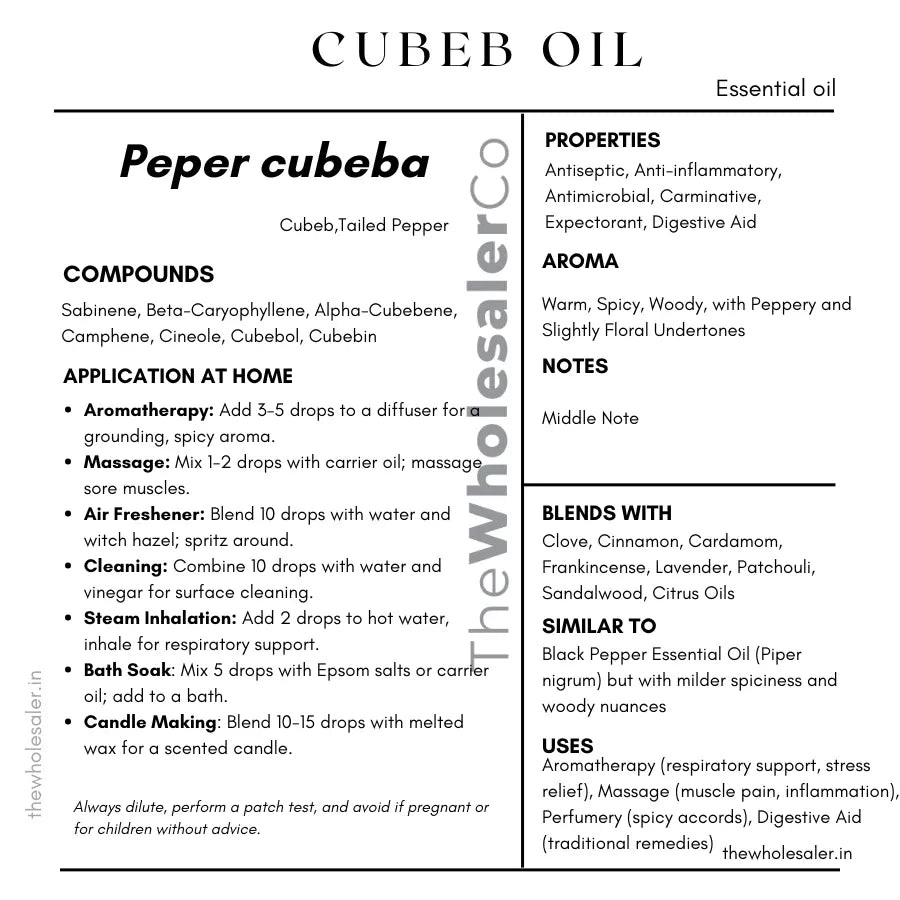 Cubeb Oil - Peper cubeba Product vendor