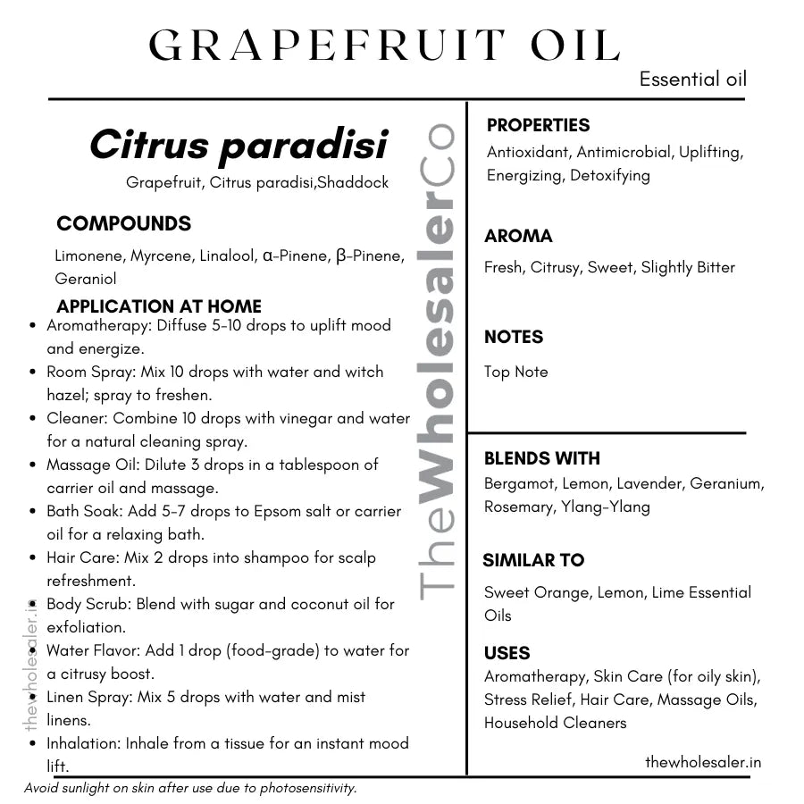 Grapefruit Oil - Citrus paradisi Product vendor
