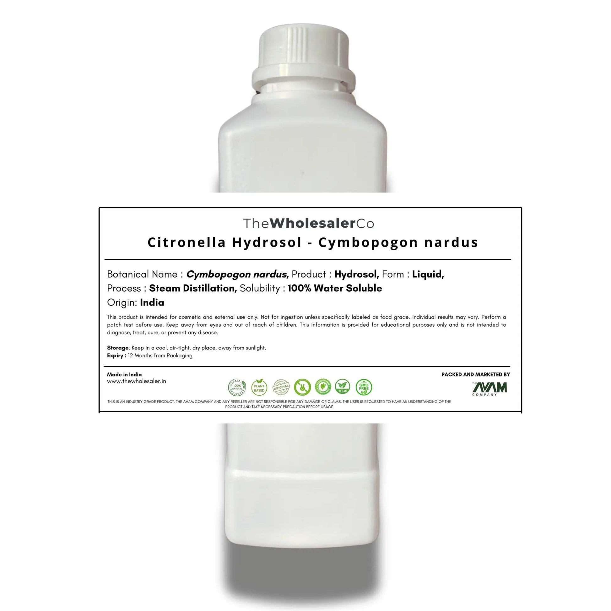 Citronella Hydrosol - Cymbopogon nardus Bulk Supplier@TheWholesaleCo Prices