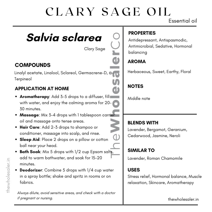 Clary Sage Oil - Salvia sclarea Product vendor