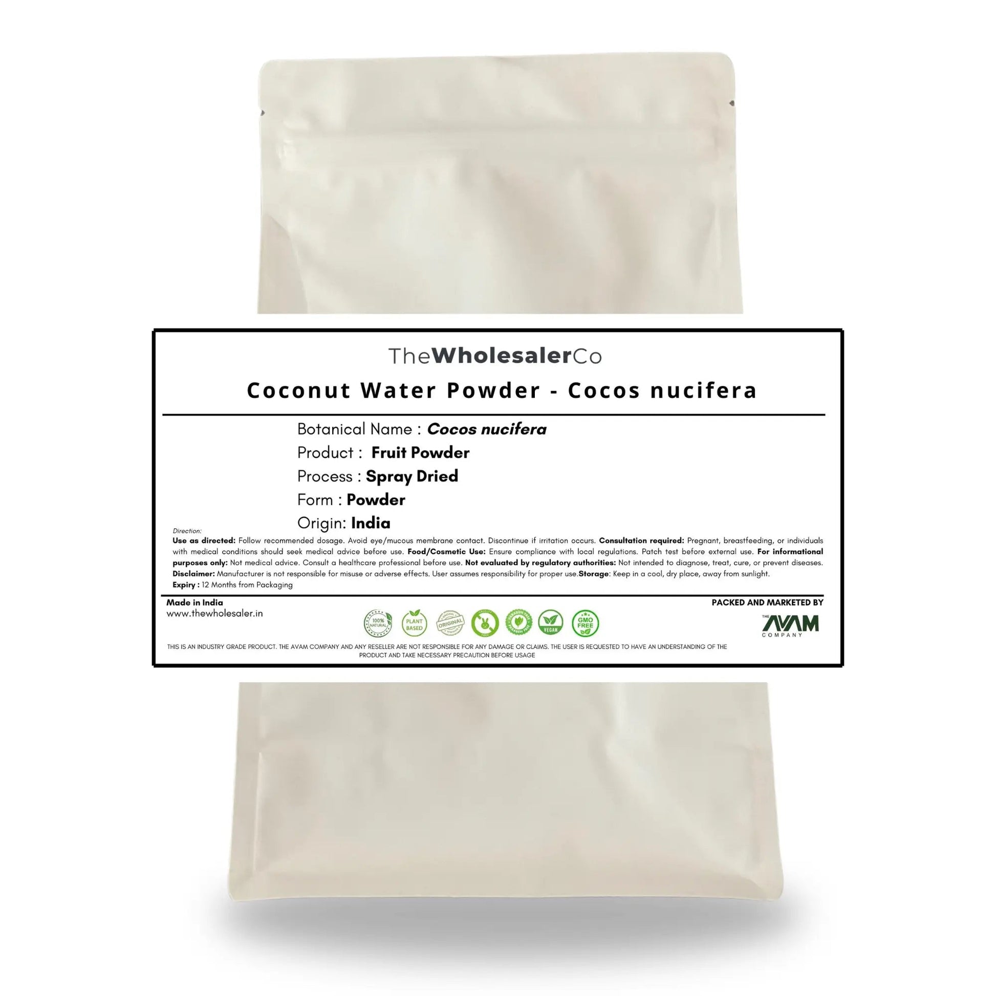 Coconut Water Powder - Nariyal - Cocos nucifera L Bulk Supplier@TheWholesaleCo Prices