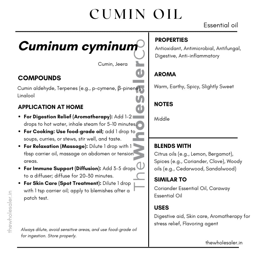Cumin Oil - Cuminum cyminum Product vendor