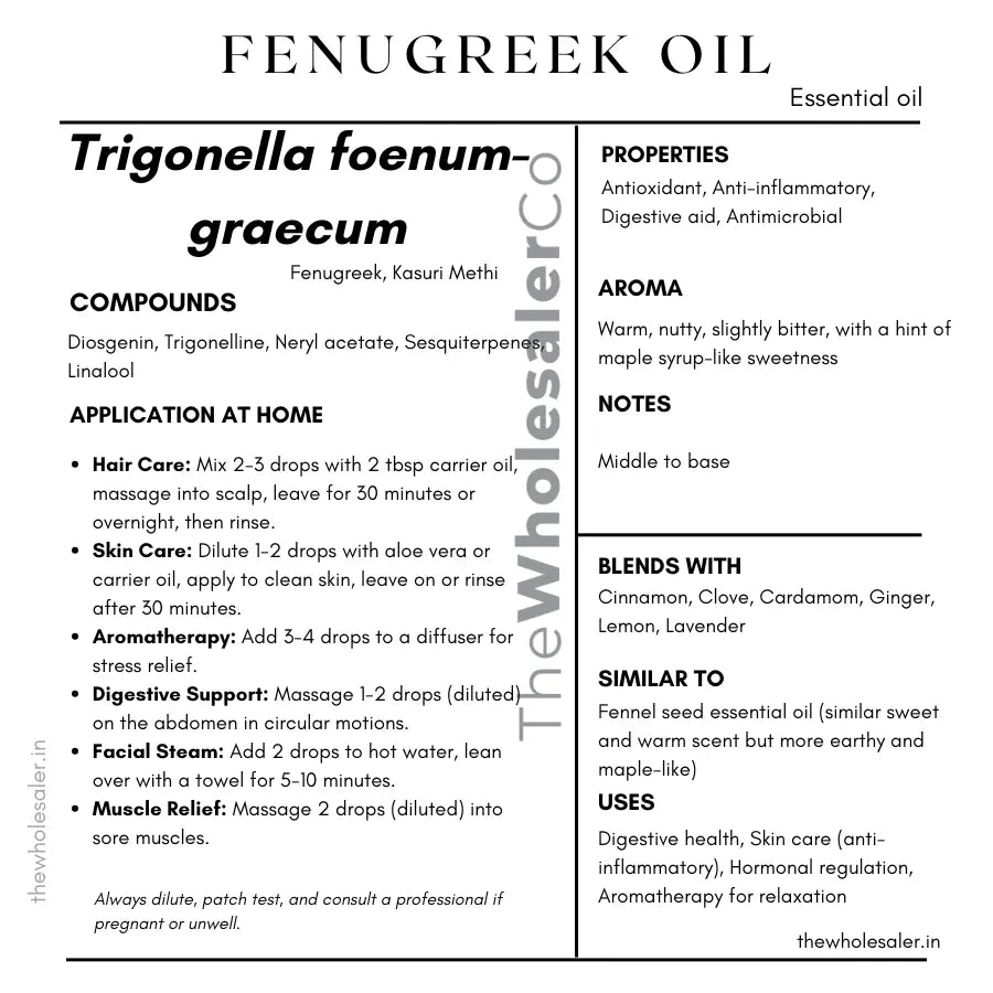 Fenugreek Oil - Trigonella foenum-graecum Product vendor