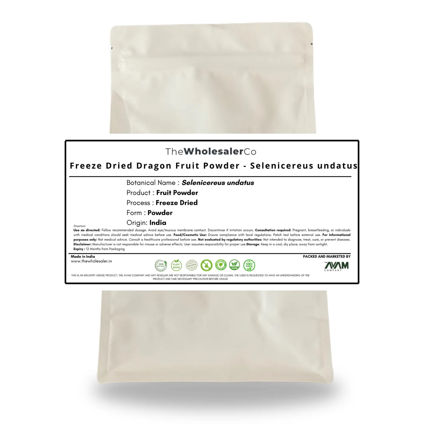 [IN] Freeze Dried Dragon Fruit Powder - Selenicereus undatus