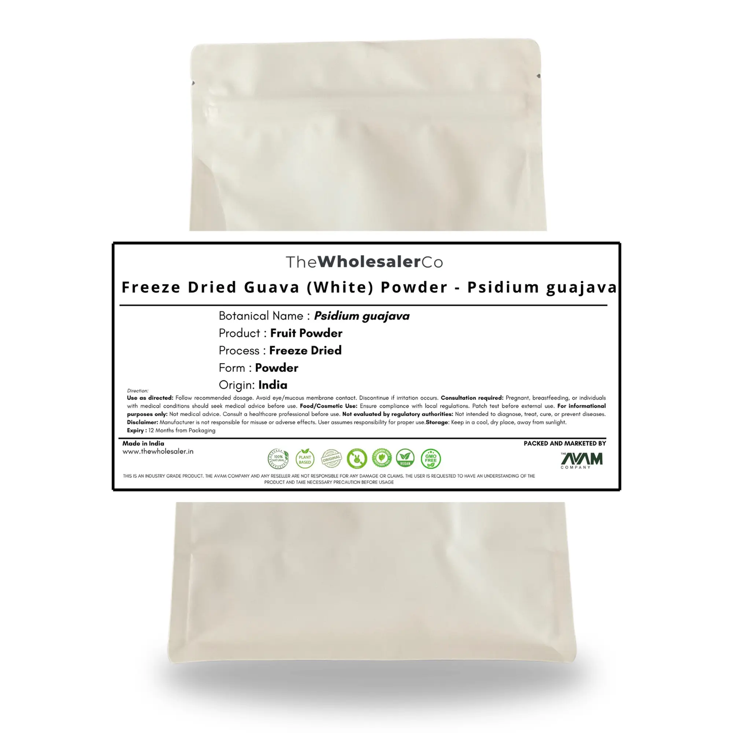 [IN] Freeze Dried Guava (White) Powder - Psidium guajava