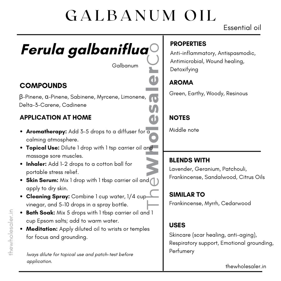 Galbanum Oil - Ferula galbaniflua Product vendor