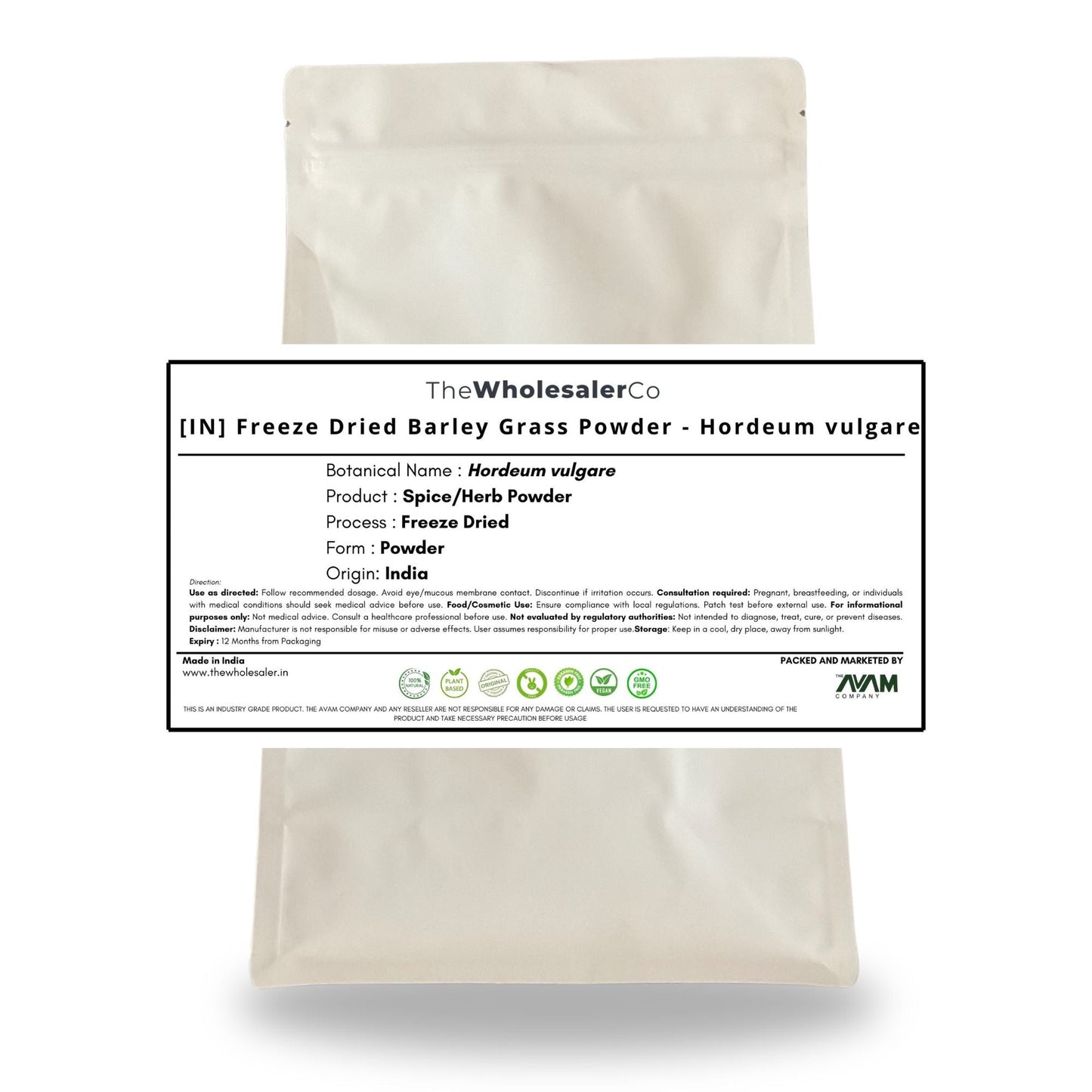 [IN] Freeze Dried Barley Grass Powder - Hordeum vulgare
