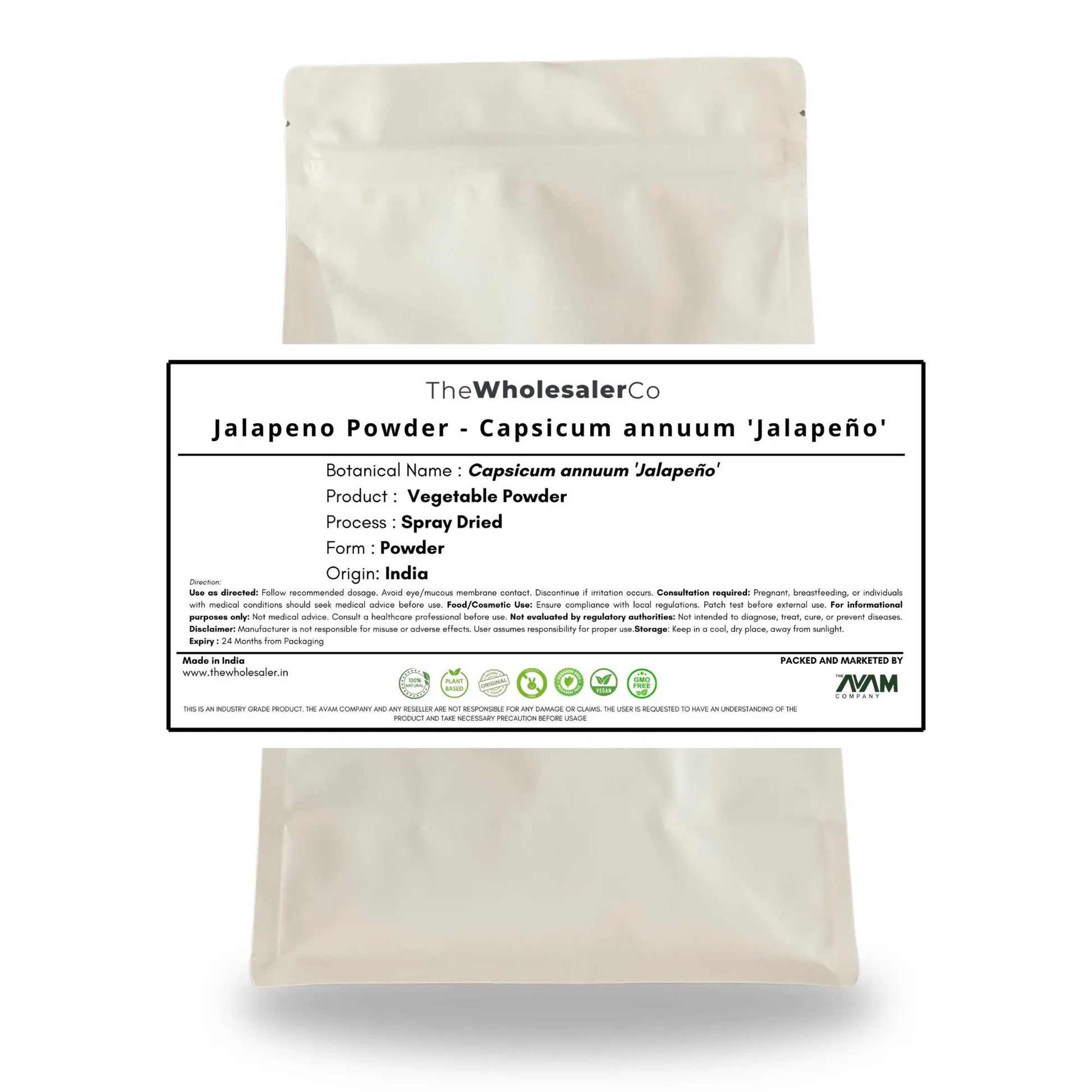 Jalapeno Powder (Chilli) - Capsicum annuum 'Jalapeño' Bulk Supplier@TheWholesaleCo Prices
