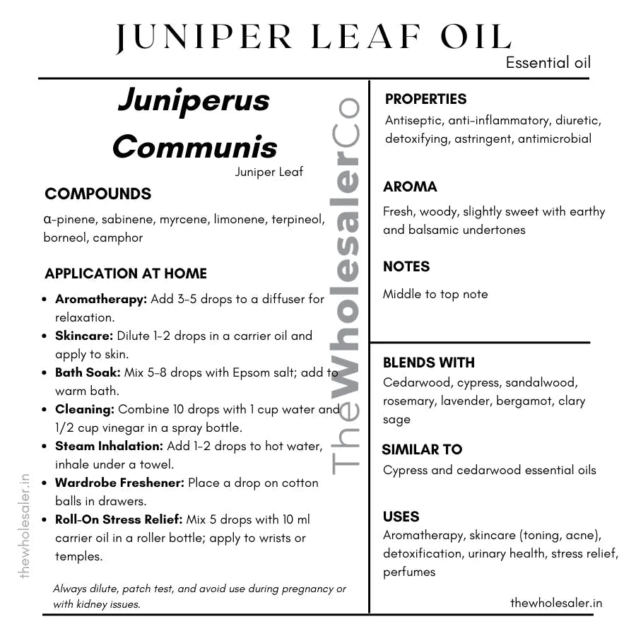 Juniper Leaf Oil - Juniperus Communis Product vendor