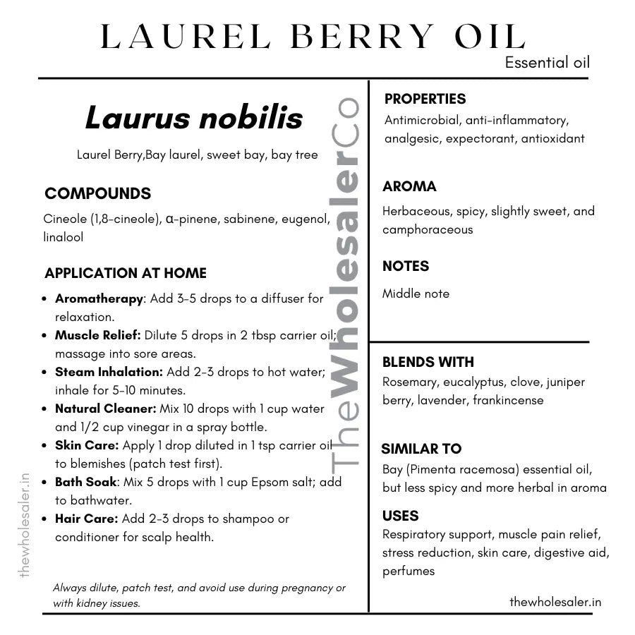Laurel Berry Oil - Laurus nobilis Product vendor