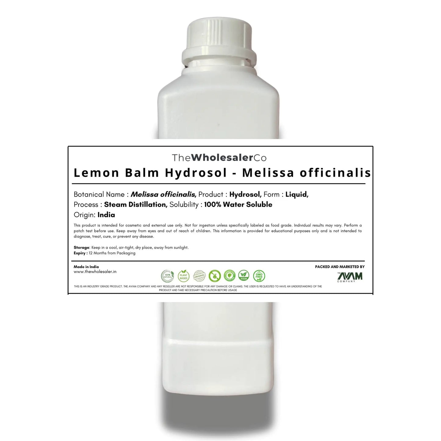 Lemon Balm Hydrosol - Melissa officinalis Bulk Supplier@TheWholesaleCo Prices