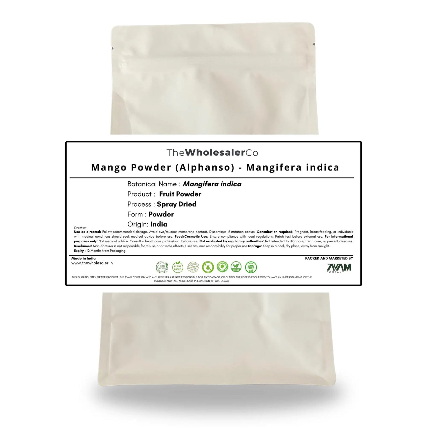 Mango Powder - Alphanso - Mangifera indica Bulk Supplier@TheWholesaleCo Prices