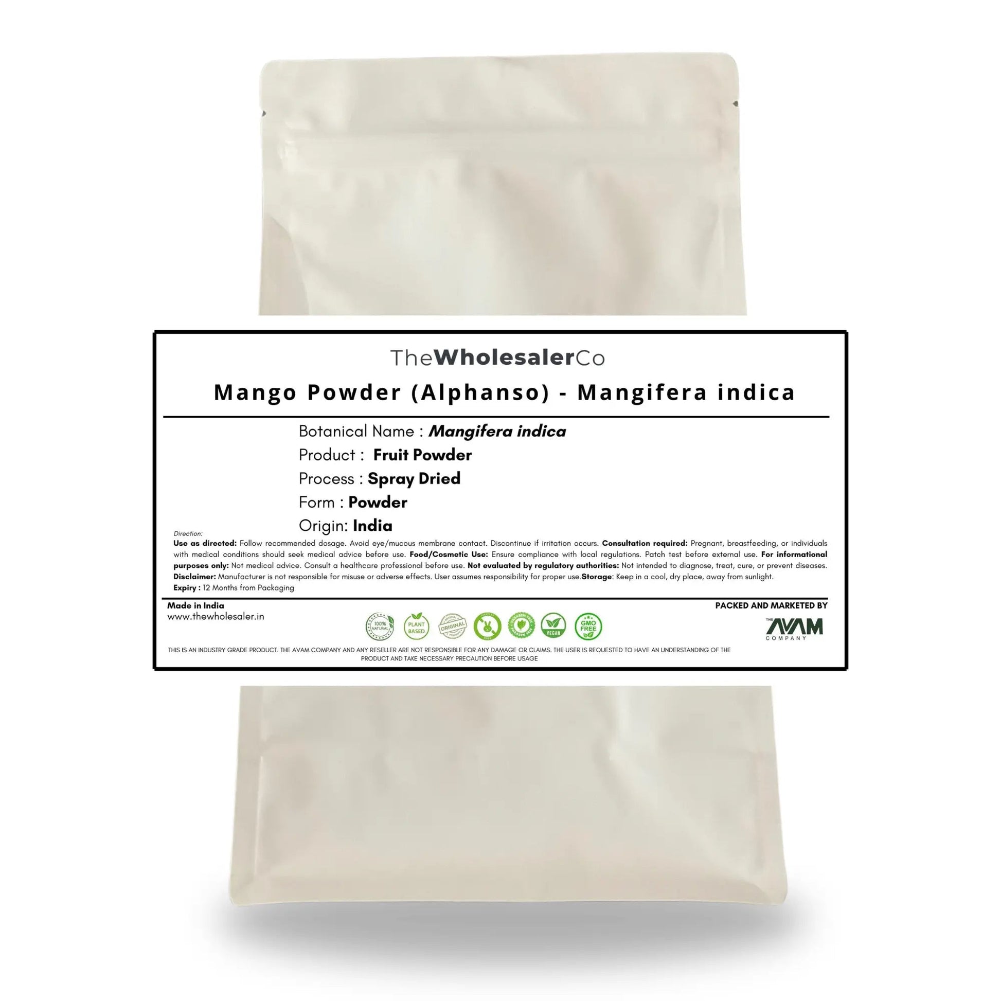 Mango Powder - Alphanso - Mangifera indica Bulk Supplier@TheWholesaleCo Prices