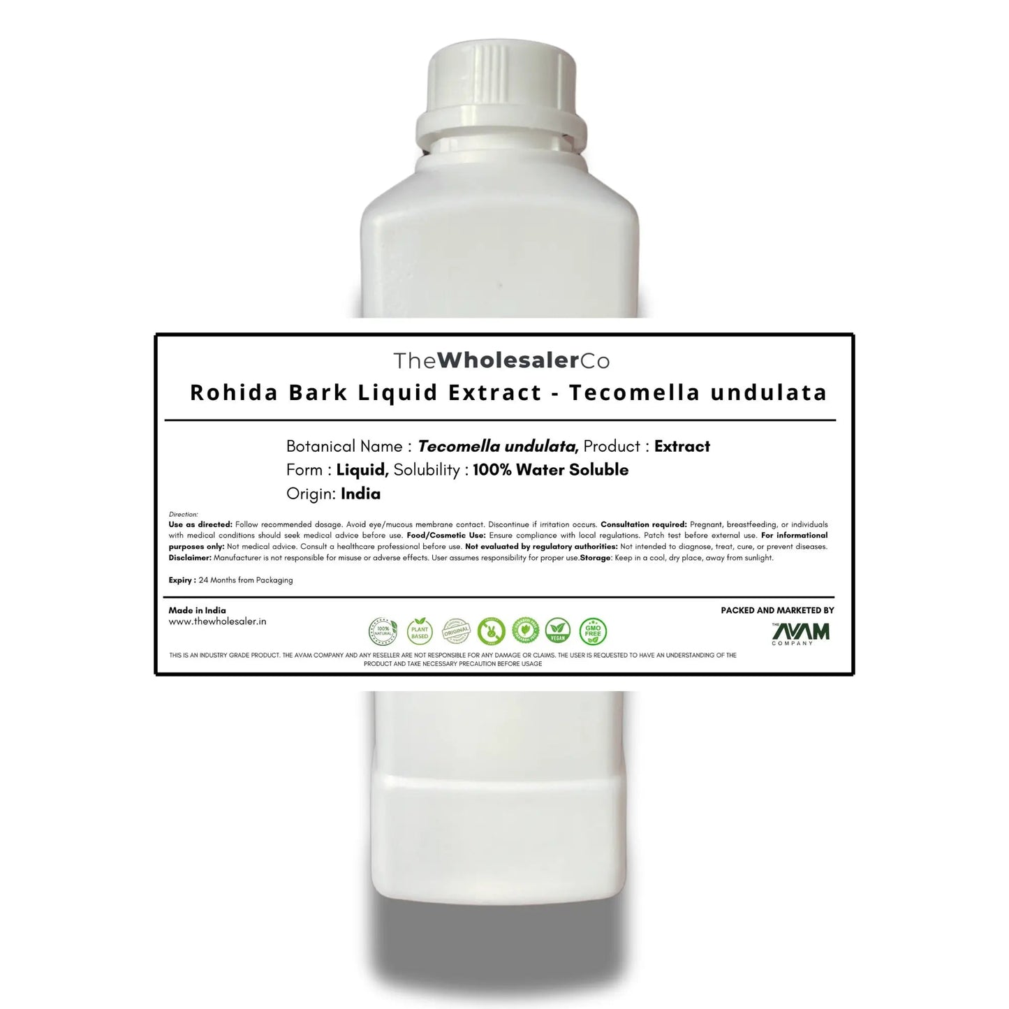 Rohida Bark Liquid Extract - Tecomella undulata Bulk Supplier@TheWholesaleCo Prices