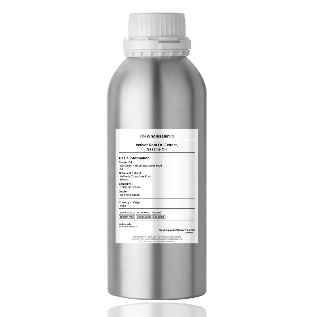 Vetiver Root oil-soluble extract in Sesame Oil