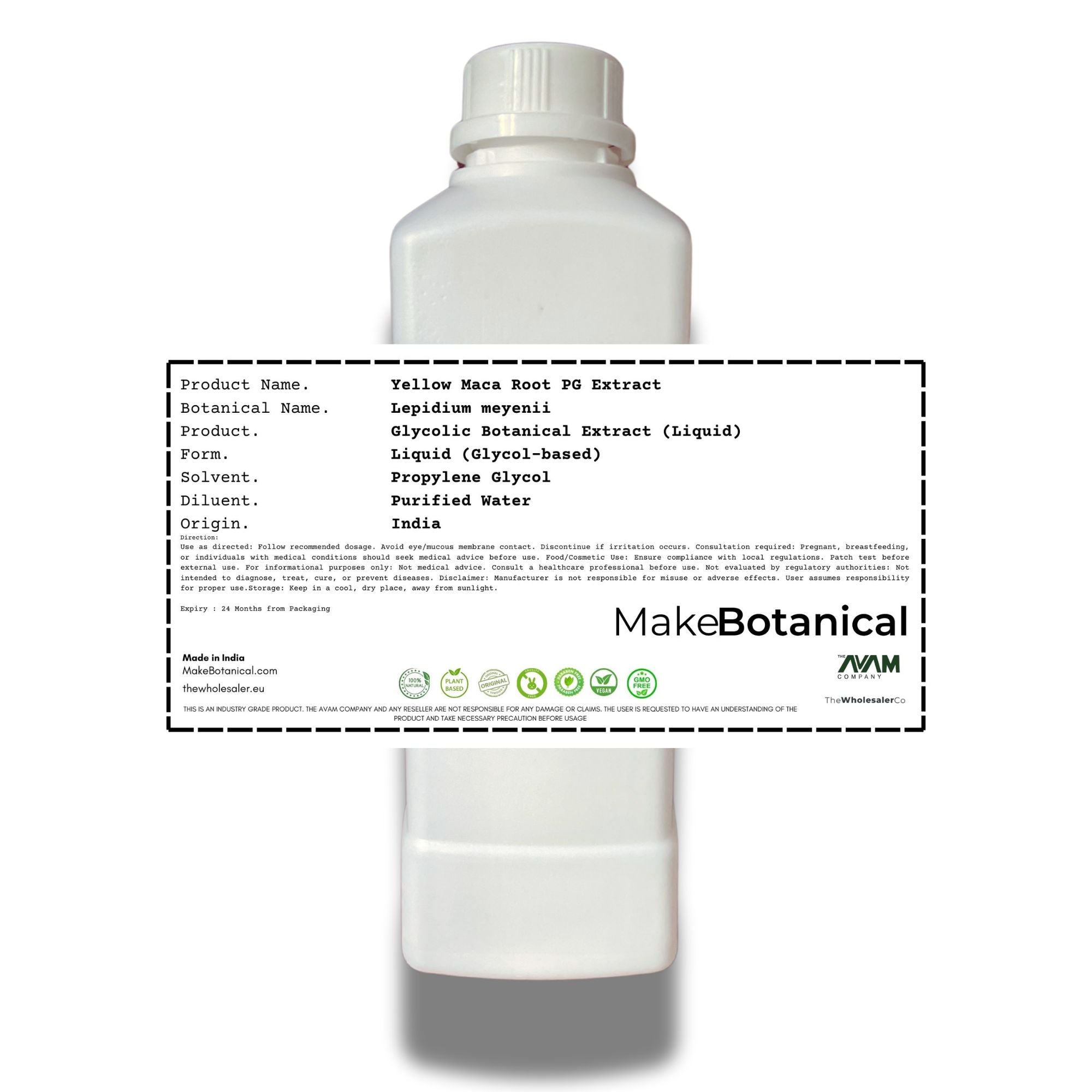 Yellow Maca Root Propylene Glycol Extract - Lepidium meyenii ...